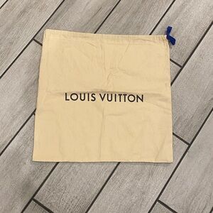 Louis Vuitton Tan Dust Bag with Blue Accent